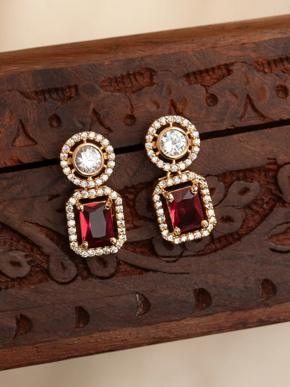 Ruby Glow Earrings